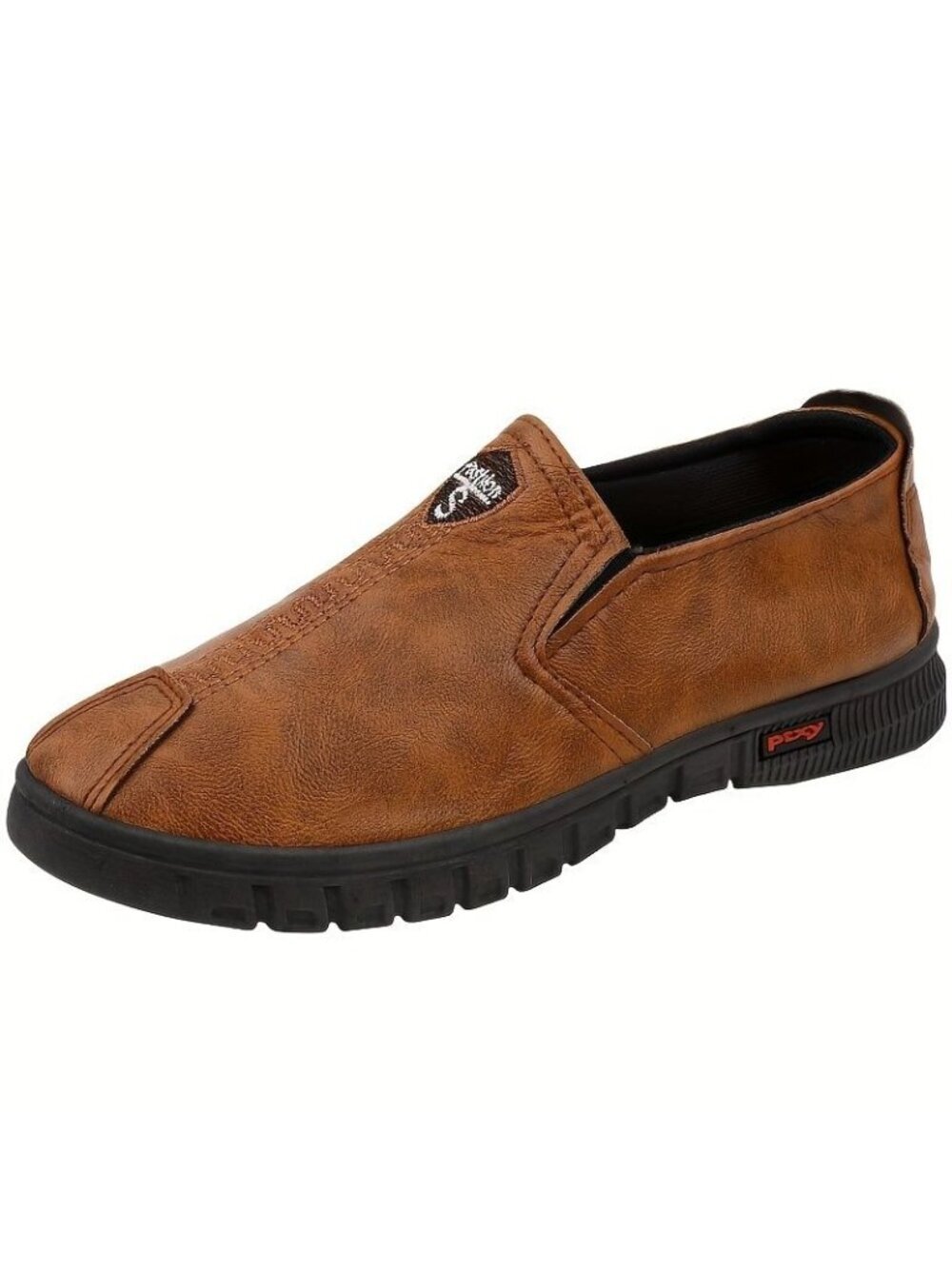 Mens Brown Casual Slip On Shoes Size 43 Comfort Walking Loafers New
